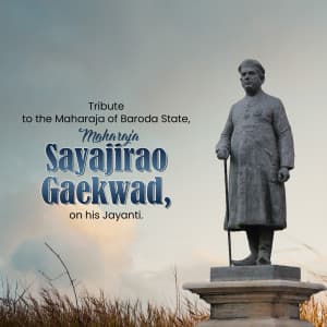 Sayajirao Gaekwad Jayanti Facebook Poster