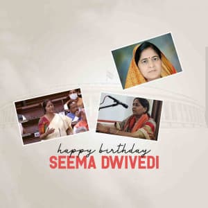 Seema Dwivedi Birthday Facebook Poster