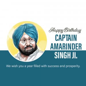 Amarinder Singh Birthday greeting image