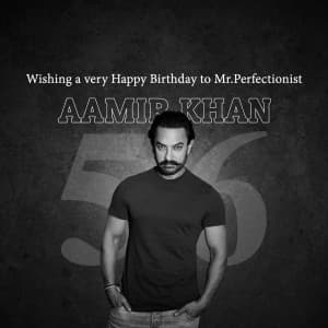 Aamir Khan Birthday marketing poster