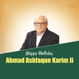 Ahmad Ashfaque Karim Birthday marketing poster