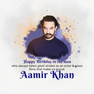 Aamir Khan Birthday marketing flyer