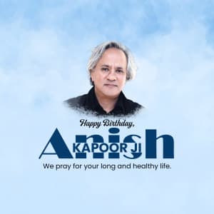 Anish Kapoor Birthday marketing flyer