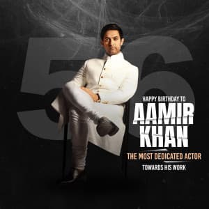 Aamir Khan Birthday creative image