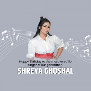 Shreya Ghoshal Birthday Instagram Post