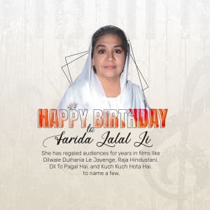 Farida Jalal Birthday graphic