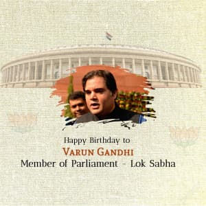 Varun Gandhi Birthday greeting image