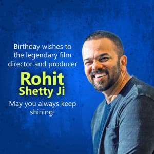 Rohit Shetty Birthday Facebook Poster