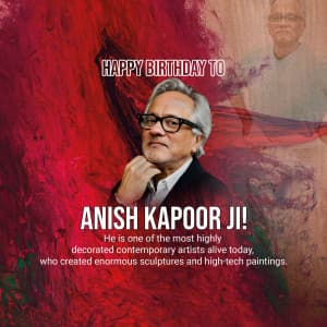 Anish Kapoor Birthday event advertisement