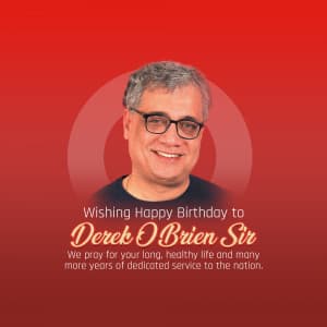 Derek O'Brien Birthday Instagram Post
