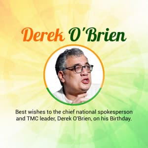 Derek O'Brien Birthday poster Maker