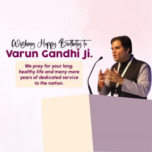 Varun Gandhi Birthday marketing poster