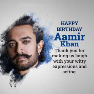 Aamir Khan Birthday event advertisement