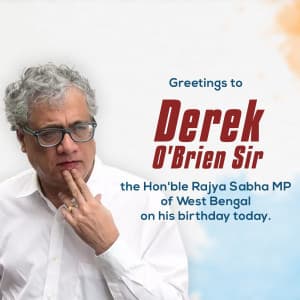 Derek O'Brien Birthday event advertisement