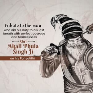 Akali Phula Singh Punyatithi flyer