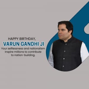 Varun Gandhi Birthday creative image