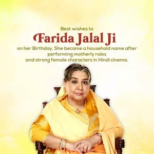 Farida Jalal Birthday poster Maker