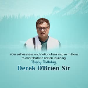 Derek O'Brien Birthday banner