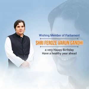 Varun Gandhi Birthday whatsapp status poster