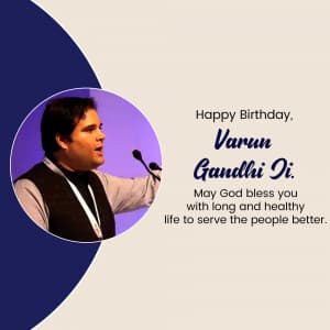 Varun Gandhi Birthday Facebook Poster