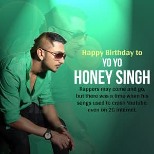 Honey Singh Birthday advertisement banner