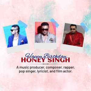 Honey Singh Birthday ad post