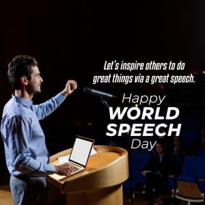 World Speech Day advertisement banner