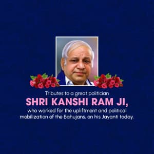 Kanshi Ram Jayanti greeting image