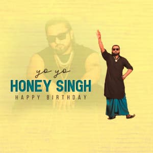 Honey Singh Birthday greeting image