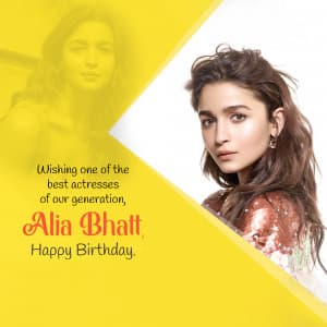 Alia Bhatt Birthday advertisement banner