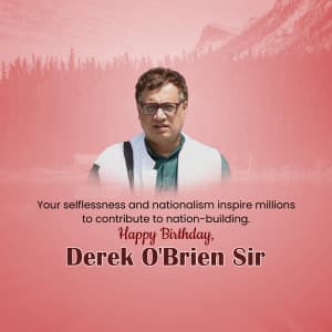 Derek O'Brien Birthday poster