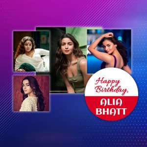 Alia Bhatt Birthday greeting image