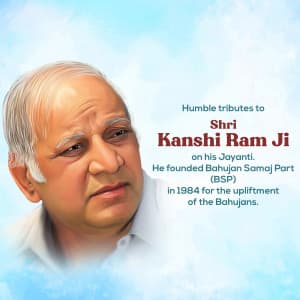 Kanshi Ram Jayanti marketing poster