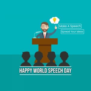 World Speech Day marketing poster
