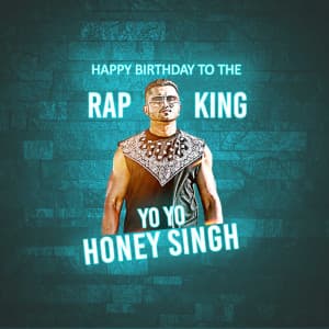 Honey Singh Birthday graphic