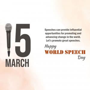 World Speech Day marketing flyer