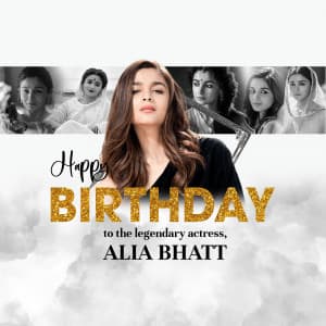 Alia Bhatt Birthday marketing flyer