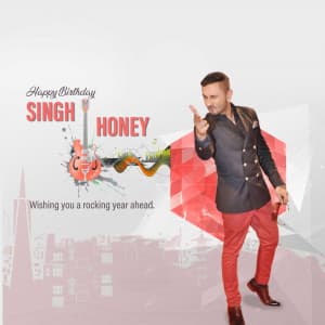 Honey Singh Birthday creative image