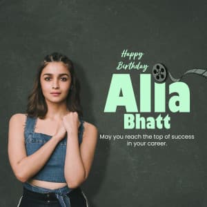 Alia Bhatt Birthday Facebook Poster