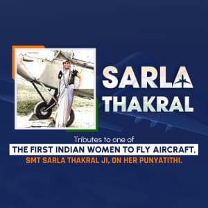 Pilot Sarla Thakral Punyatithi marketing poster