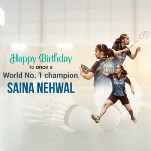 Saina Nehwal Birthday ad post