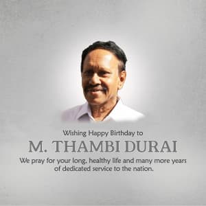 M. Thambi Durai Birthday ad post