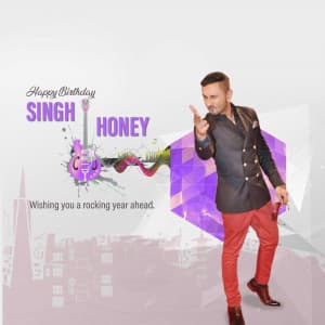 Honey Singh Birthday poster Maker