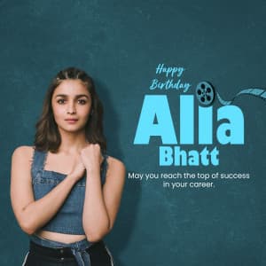 Alia Bhatt Birthday event advertisement
