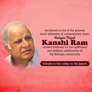 Kanshi Ram Jayanti poster Maker