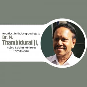 M. Thambi Durai Birthday graphic
