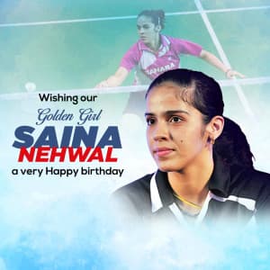 Saina Nehwal Birthday graphic