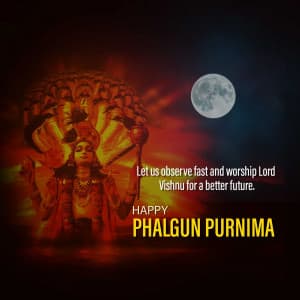 Phalguna Purnima Vrat whatsapp status poster