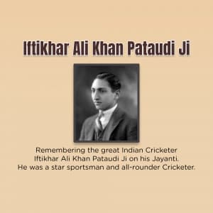 Iftikhar Ali Khan Pataudi Jayanti festival image