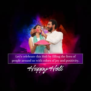 Holi whatsapp status poster